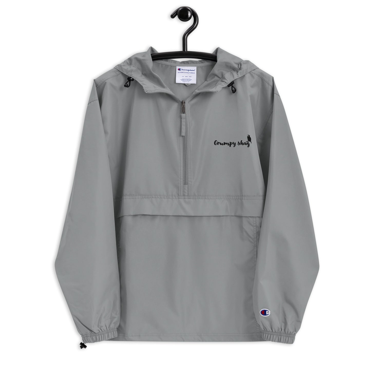 Grumpy shag Embroidered Champion Packable Jacket