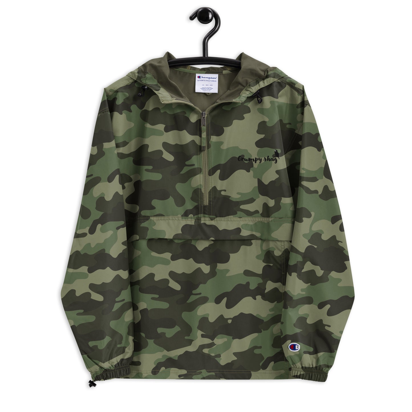 Grumpy shag Embroidered Champion Packable Jacket