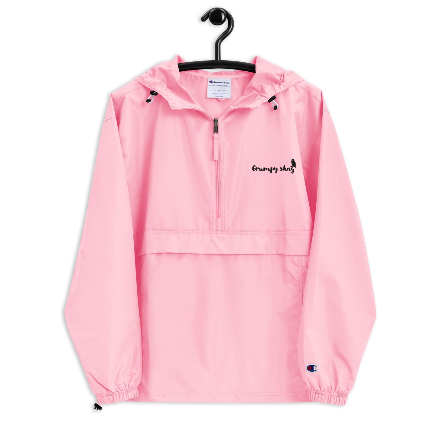 Grumpy shag Embroidered Champion Packable Jacket