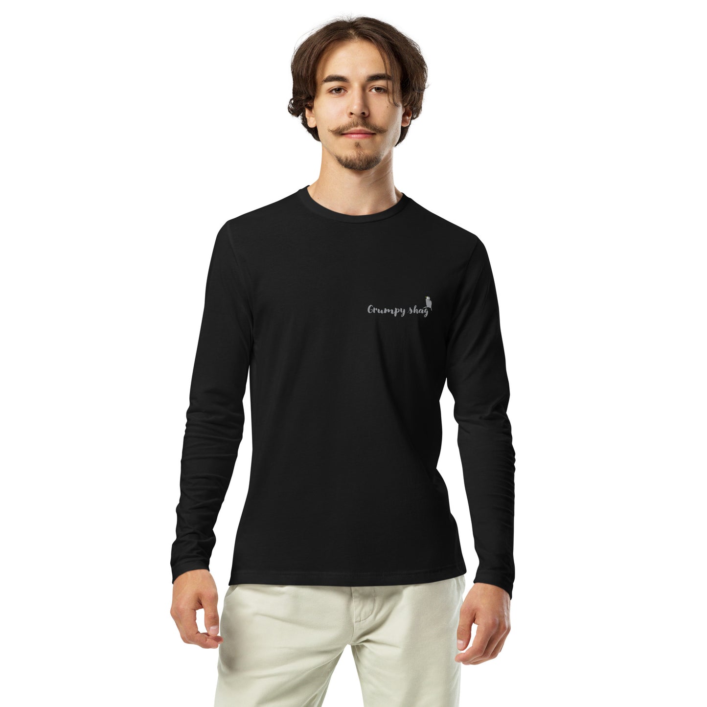 Grumpy shag Long Sleeve Fitted Crew