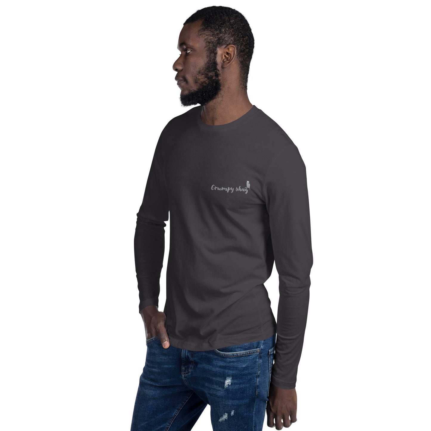 Grumpy shag Long Sleeve Fitted Crew