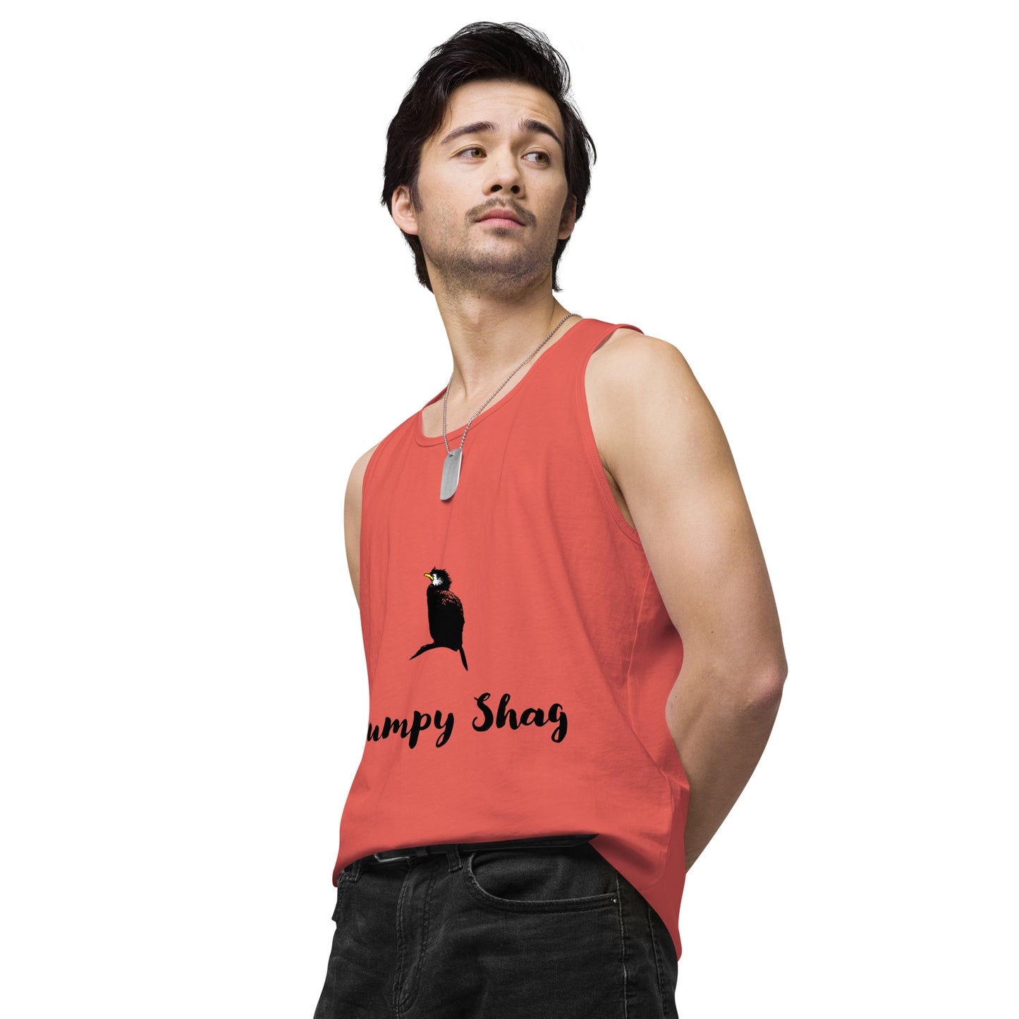 Grumpy shag Mens premium tank top