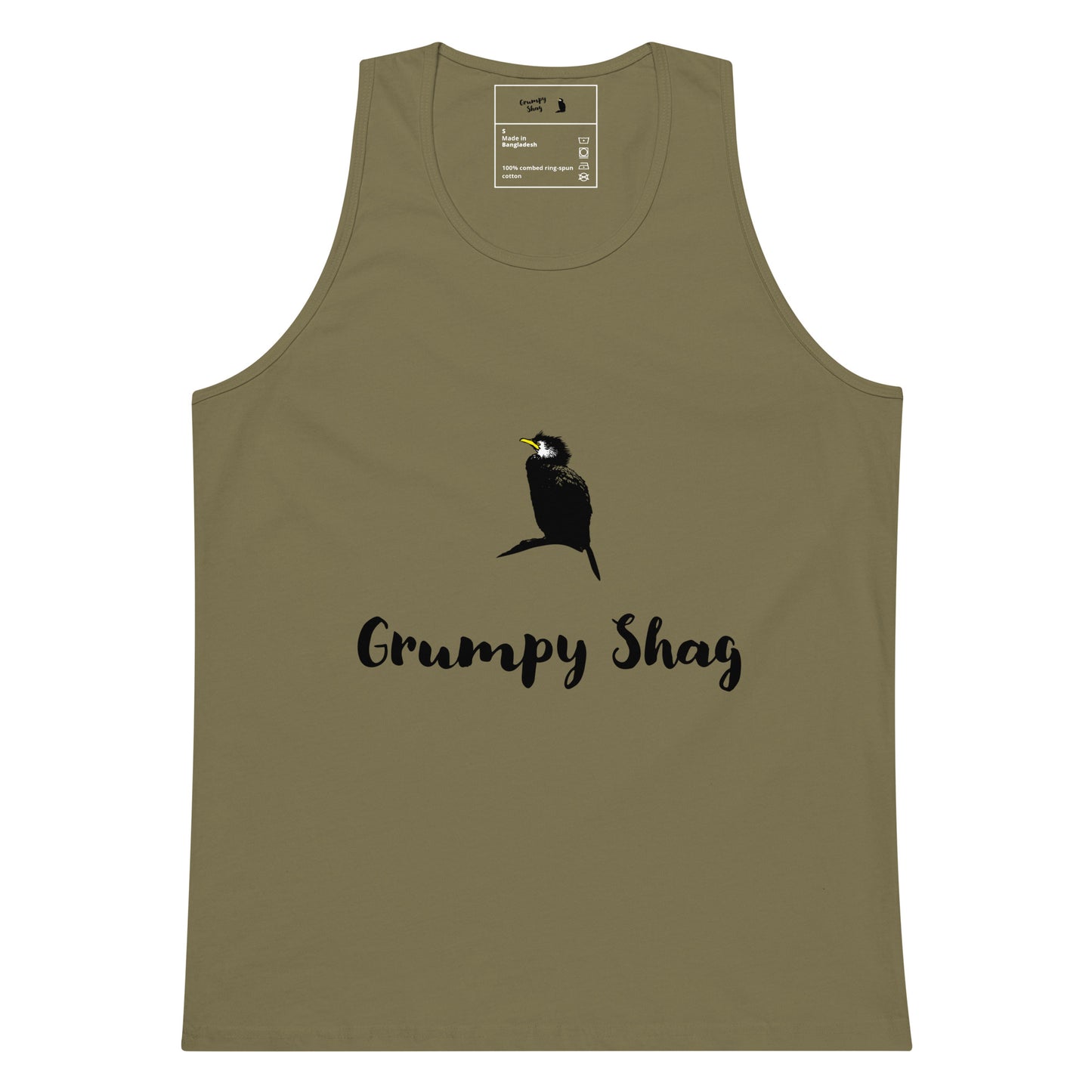Grumpy shag Mens premium tank top