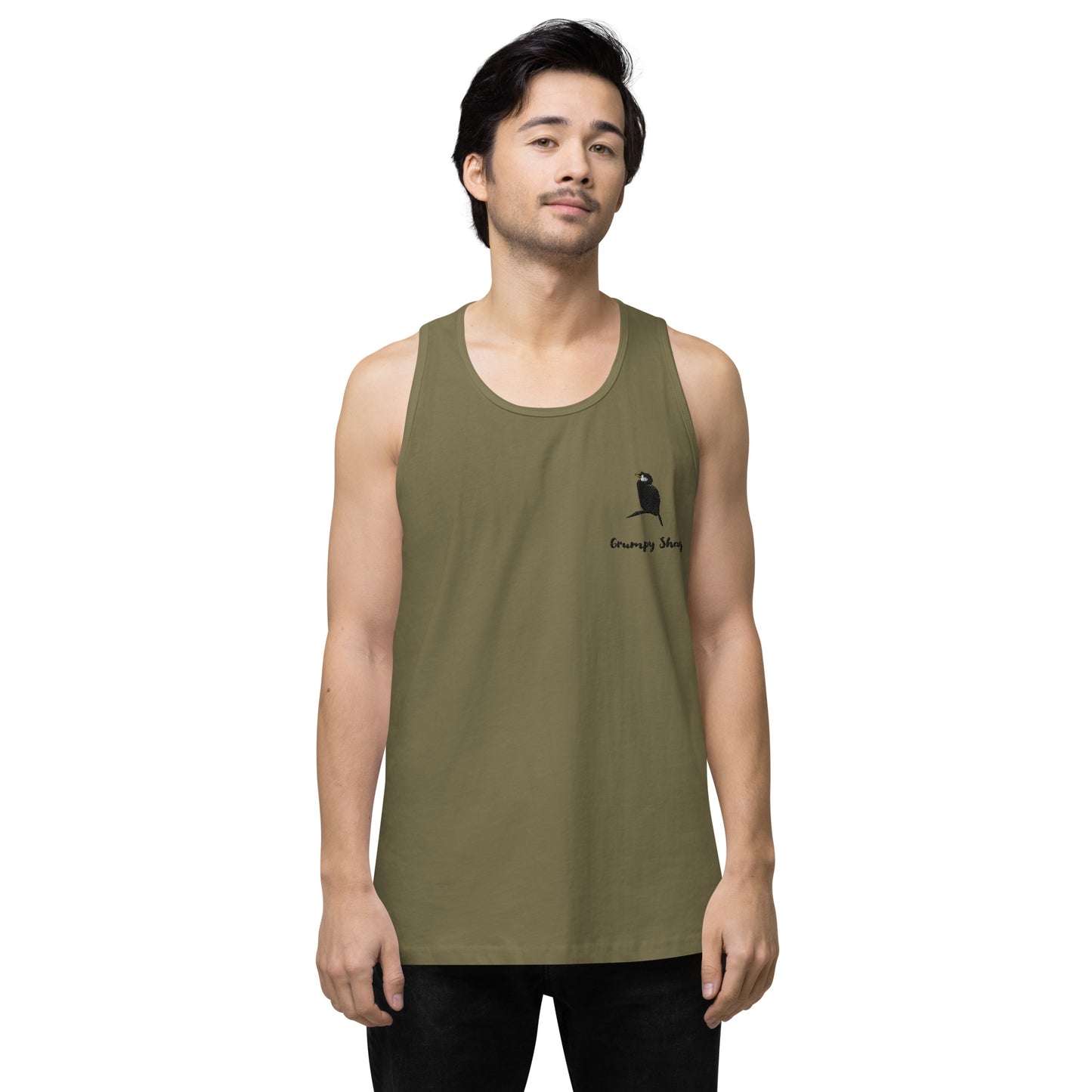 Grumpy shag Men’s premium tank top