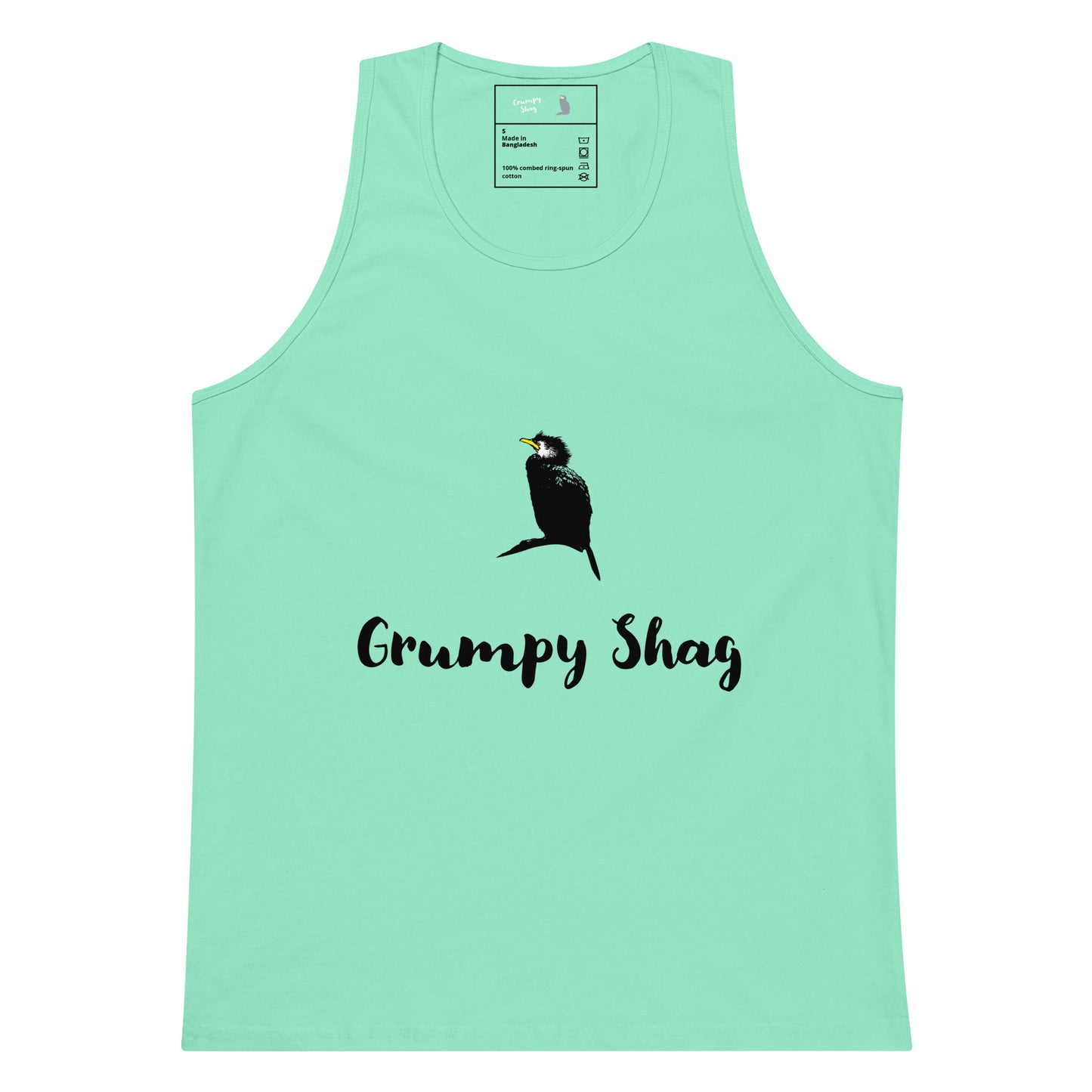Grumpy shag Mens premium tank top