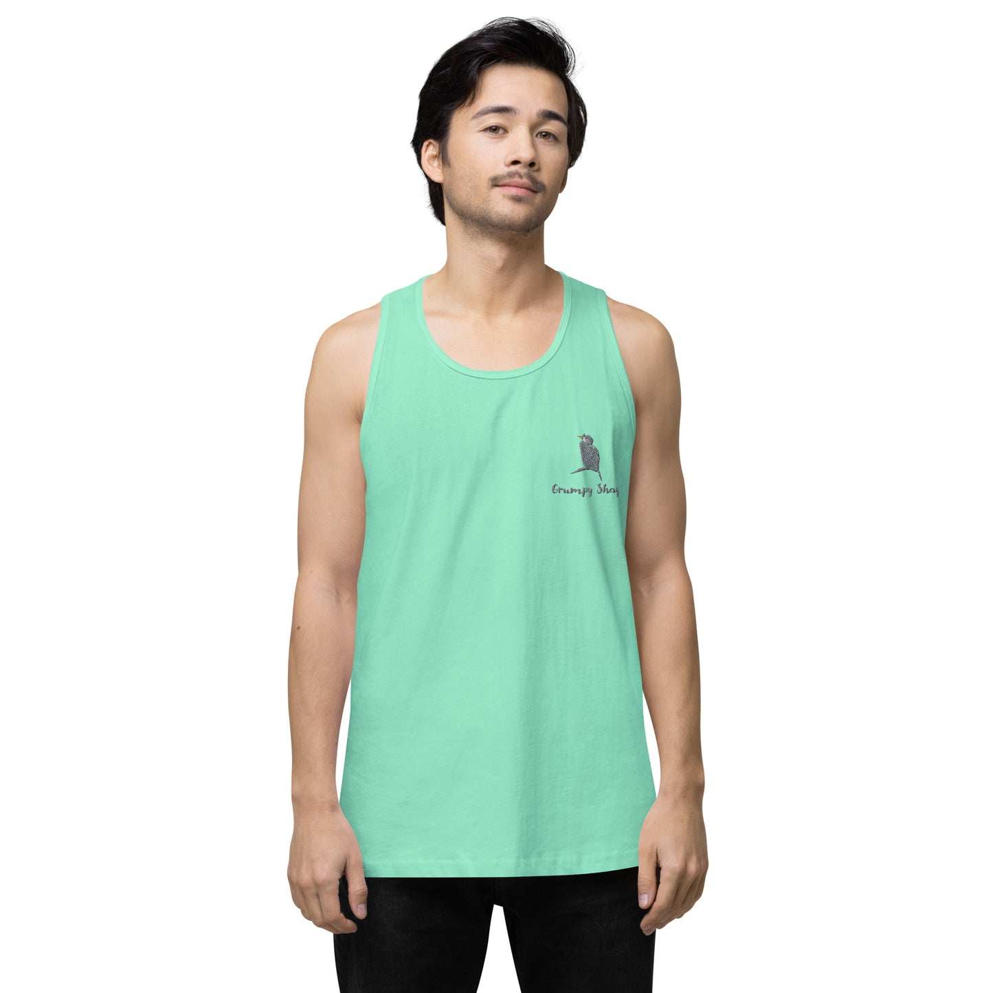 Grumpy shag Men’s premium tank top