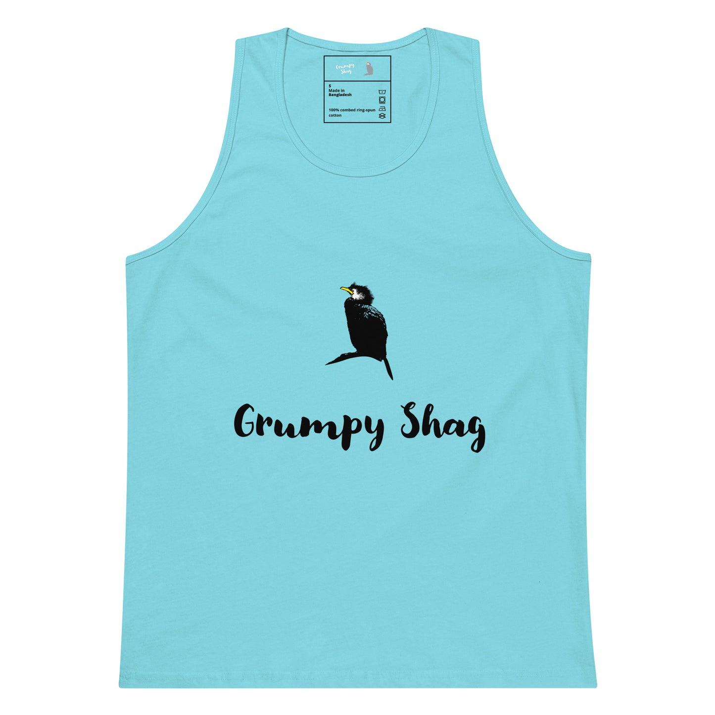 Grumpy shag Mens premium tank top