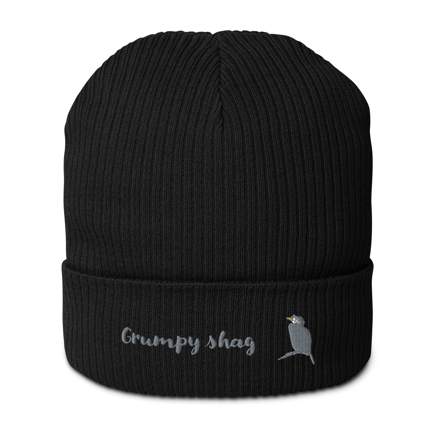 Grumpy shag Organic ribbed beanie