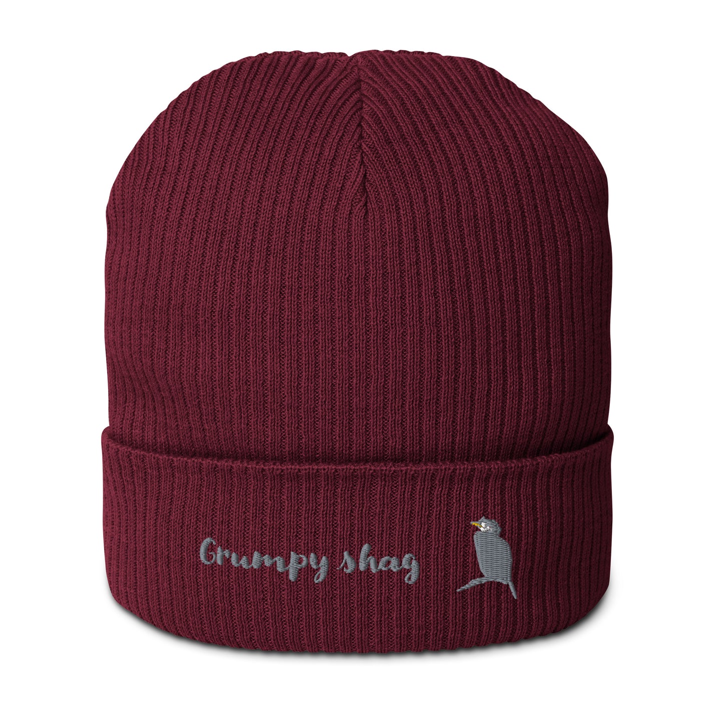 Grumpy shag Organic ribbed beanie