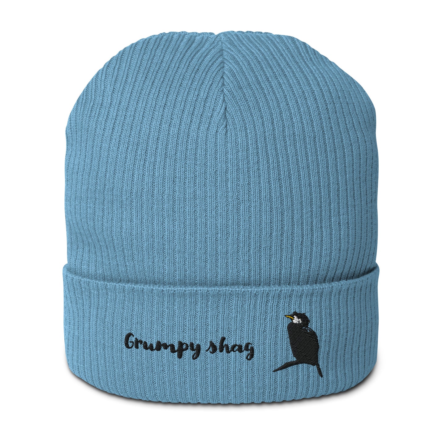 Grumpy shag Organic ribbed beanie