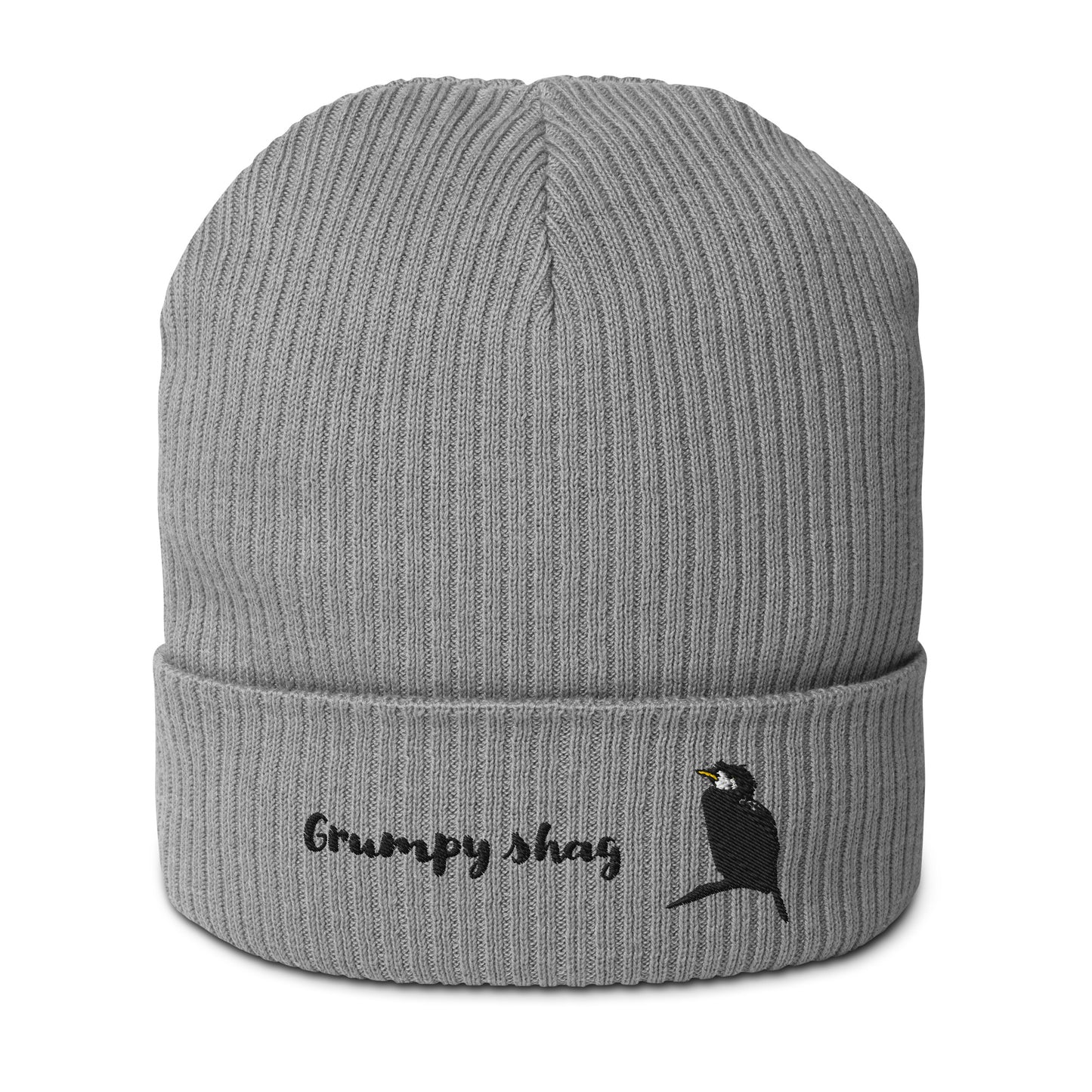 Grumpy shag Organic ribbed beanie