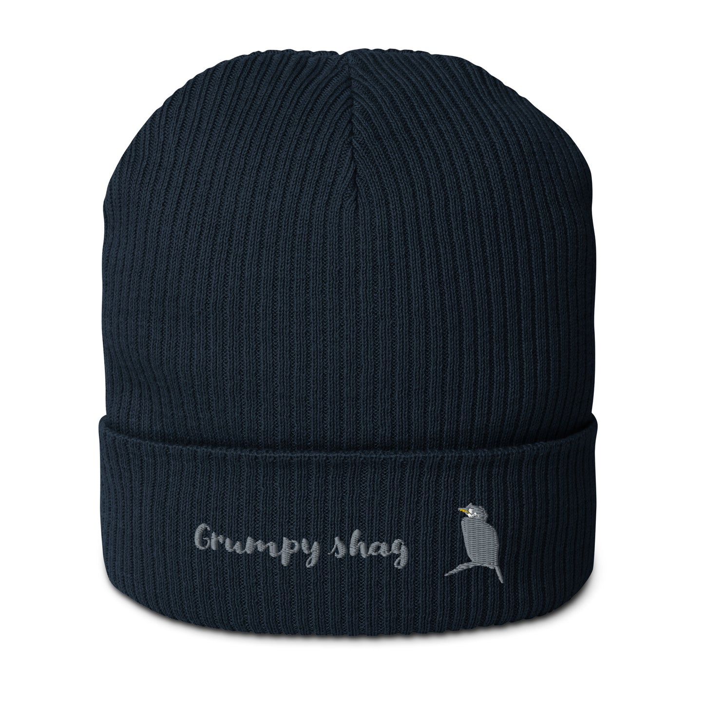 Grumpy shag Organic ribbed beanie