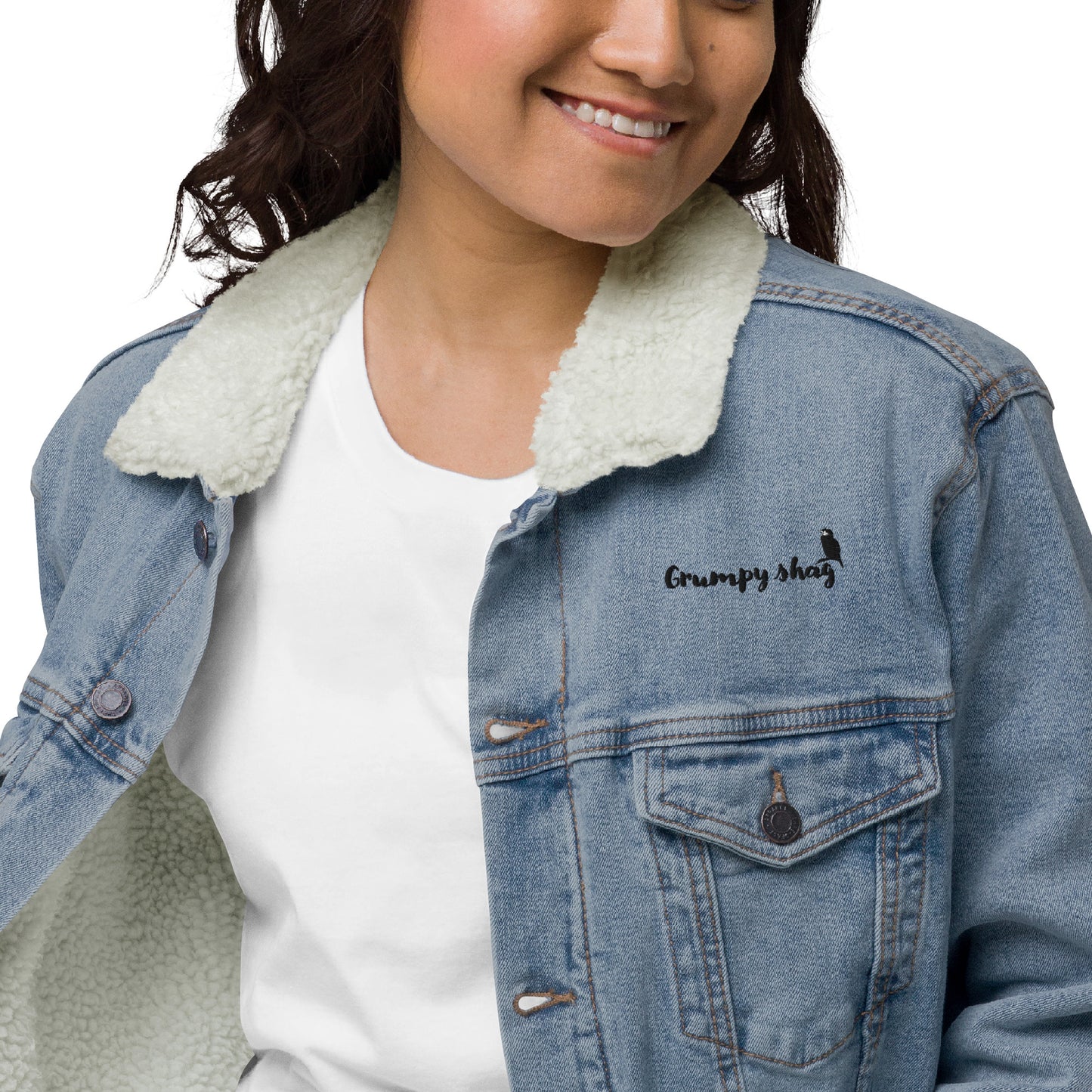 Grumpy shag denim sherpa jacket