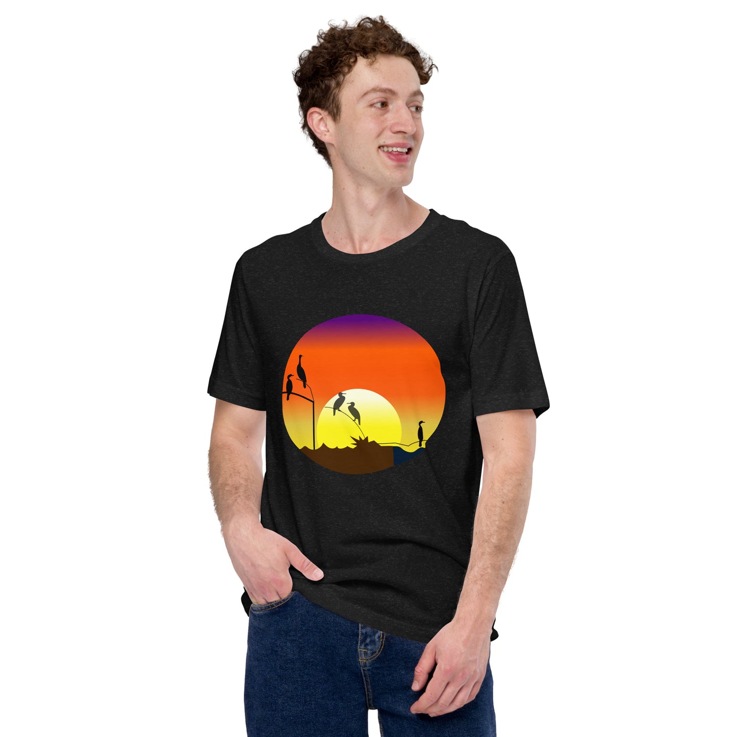 Mens sunrise shag T