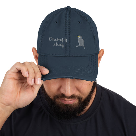 Grumpy Shag Distressed Dad Hat