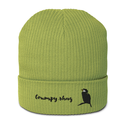 Grumpy shag Organic ribbed beanie