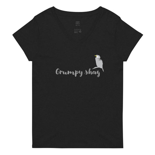 Grumpy shag Women’s recycled v-neck t-shirt